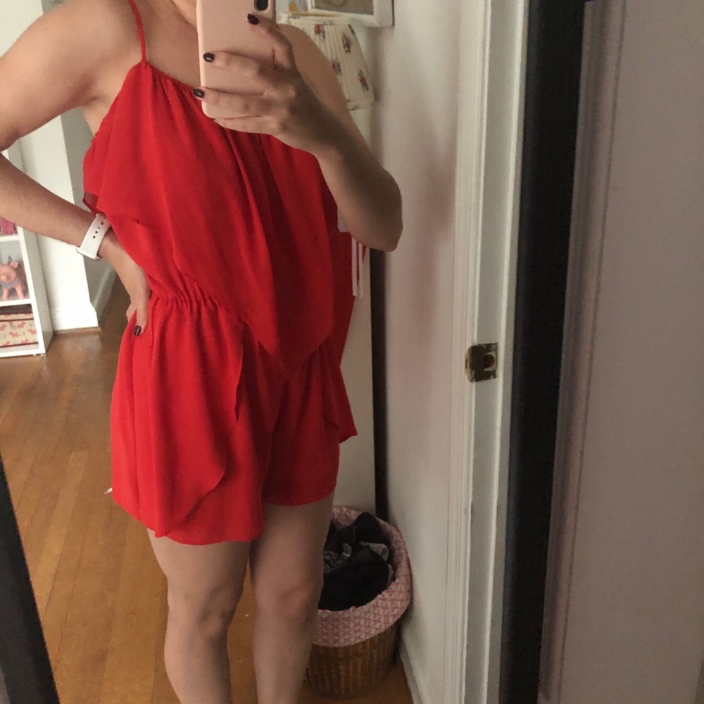 BCBG Red Romper/Dress